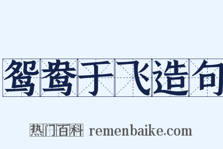 鸳鸯于飞造句是什么意思的图片